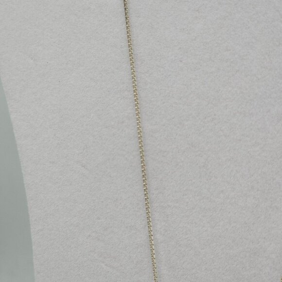 Sterling Silver Chain Necklace With Gold Ball Pendant Minimalist Vintage - Picture 2 of 12